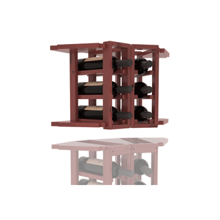 Elementcollection 2 Column Corner Wood Wine Rack Extender Cherry Stained