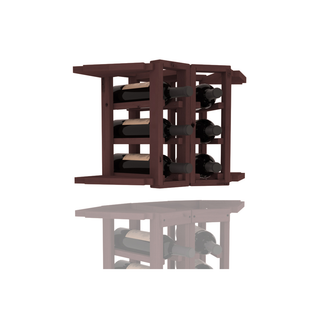 Elementcollection 2 Column Corner Wood Wine Rack Extender Walnut Stained