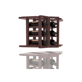 Elementcollection 2 Column Corner Wood Wine Rack Extender Walnut Stained