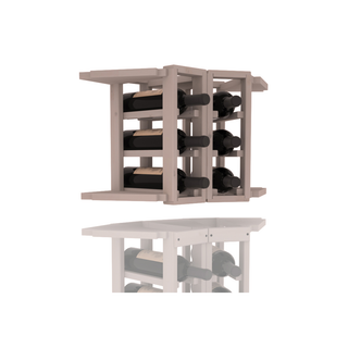 Elementcollection 2 Column Corner Wood Wine Rack Extender Greywash Stained