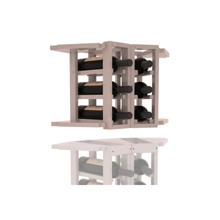 Elementcollection 2 Column Corner Wood Wine Rack Extender Greywash Stained