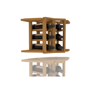 Elementcollection 2 Column Corner Wood Wine Rack Extender Oak Stained