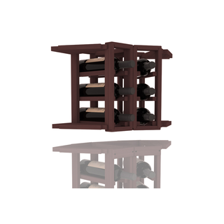 Elementcollection 2 Column Corner Wood Wine Rack Extender Walnut Stained