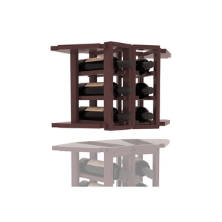 Elementcollection 2 Column Corner Wood Wine Rack Extender Walnut Stained