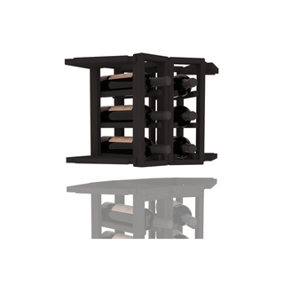 Elementcollection 2 Column Corner Wood Wine Rack Extender Black Stained