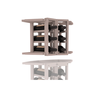 Elementcollection 2 Column Corner Wood Wine Rack Extender Greywash Stained