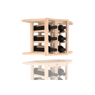 Elementcollection 2 Column Corner Wood Wine Rack Extender Unstained Element Collection