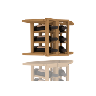 Elementcollection 2 Column Corner Wood Wine Rack Extender Oak Stained