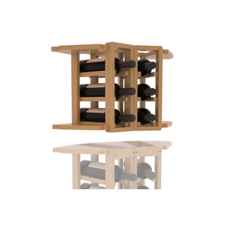 Elementcollection 2 Column Corner Wood Wine Rack Extender Oak Stained