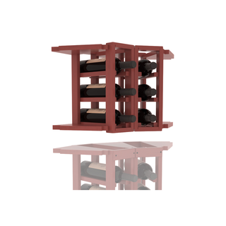 Elementcollection 2 Column Corner Wood Wine Rack Extender Cherry Stained