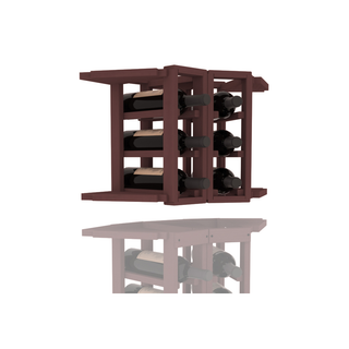 Elementcollection 2 Column Corner Wood Wine Rack Extender Walnut Stained