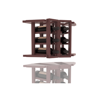 Elementcollection 2 Column Corner Wood Wine Rack Extender Walnut Stained