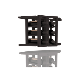 Elementcollection 2 Column Corner Wood Wine Rack Extender Black Stained
