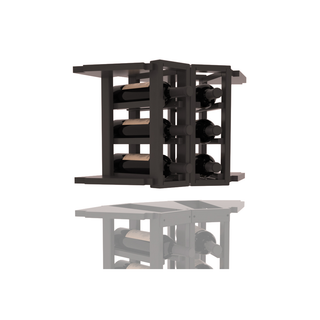 Elementcollection 2 Column Corner Wood Wine Rack Extender Black Stained