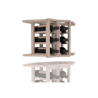 Elementcollection 2 Column Corner Wood Wine Rack Extender Greywash Stained