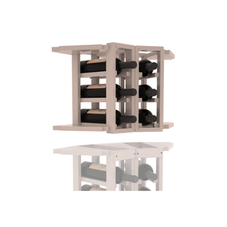 Elementcollection 2 Column Corner Wood Wine Rack Extender Greywash Stained