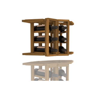 Elementcollection 2 Column Corner Wood Wine Rack Extender Oak Stained