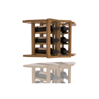 Elementcollection 2 Column Corner Wood Wine Rack Extender Oak Stained