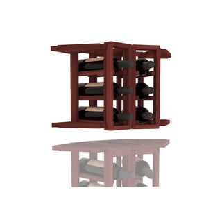 Elementcollection 2 Column Corner Wood Wine Rack Extender Cherry Stained