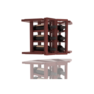 Elementcollection 2 Column Corner Wood Wine Rack Extender Cherry Stained