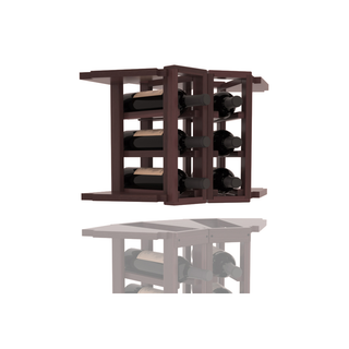 Elementcollection 2 Column Corner Wood Wine Rack Extender Walnut Stained