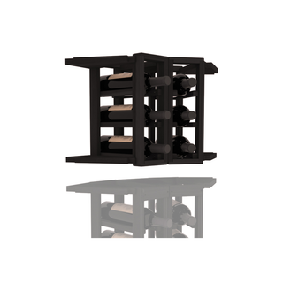 Elementcollection 2 Column Corner Wood Wine Rack Extender Black Stained