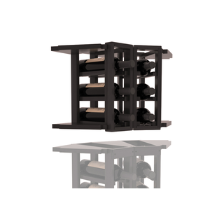 Elementcollection 2 Column Corner Wood Wine Rack Extender Black Stained