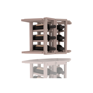 Elementcollection 2 Column Corner Wood Wine Rack Extender Greywash Stained