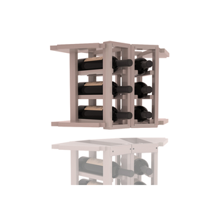 Elementcollection 2 Column Corner Wood Wine Rack Extender Greywash Stained