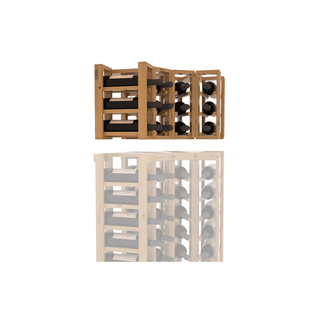 Elementcollection 4 Column Corner Wood Wine Rack Extender Oak Stained
