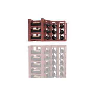 Elementcollection 4 Column Corner Wood Wine Rack Extender Cherry Stained