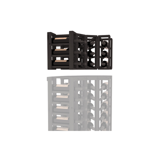 Elementcollection 4 Column Corner Wood Wine Rack Extender Black Stained