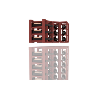 Elementcollection 4 Column Corner Wood Wine Rack Extender Cherry Stained