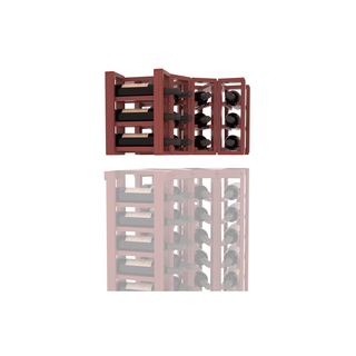 Elementcollection 4 Column Corner Wood Wine Rack Extender Cherry Stained