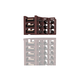 Elementcollection 4 Column Corner Wood Wine Rack Extender Walnut Stained