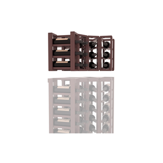 Elementcollection 4 Column Corner Wood Wine Rack Extender Walnut Stained