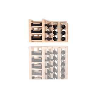 Elementcollection 4 Column Corner Wood Wine Rack Extender Unstained Element Collection