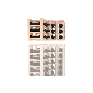 Elementcollection 4 Column Corner Wood Wine Rack Extender Unstained