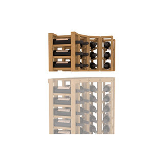 Elementcollection 4 Column Corner Wood Wine Rack Extender Oak Stained