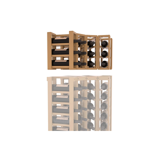 Elementcollection 4 Column Corner Wood Wine Rack Extender Oak Stained
