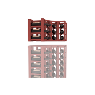 Elementcollection 4 Column Corner Wood Wine Rack Extender Cherry Stained