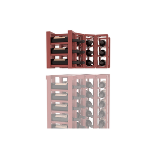 Elementcollection 4 Column Corner Wood Wine Rack Extender Cherry Stained