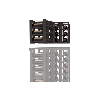 Elementcollection 4 Column Corner Wood Wine Rack Extender Black Stained