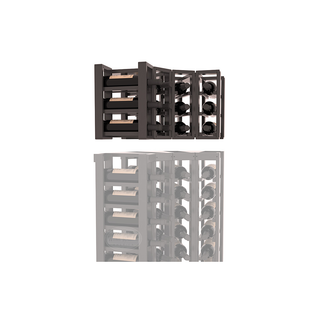 Elementcollection 4 Column Corner Wood Wine Rack Extender Black Stained