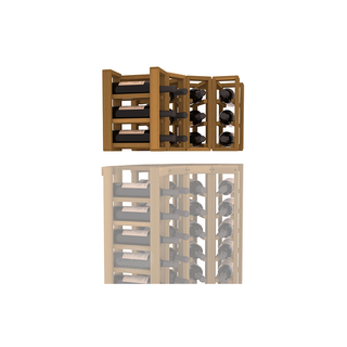 Elementcollection 4 Column Corner Wood Wine Rack Extender Oak Stained