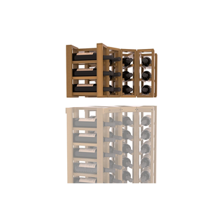 Elementcollection 4 Column Corner Wood Wine Rack Extender Oak Stained