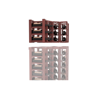 Elementcollection 4 Column Corner Wood Wine Rack Extender Cherry Stained
