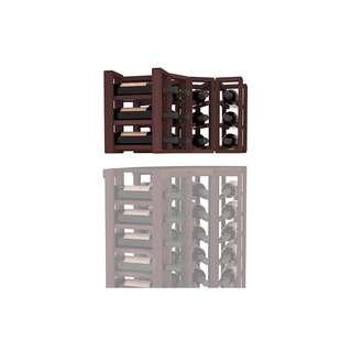 Elementcollection 4 Column Corner Wood Wine Rack Extender Walnut Stained