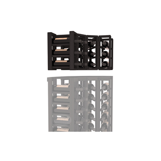 Elementcollection 4 Column Corner Wood Wine Rack Extender Black Stained