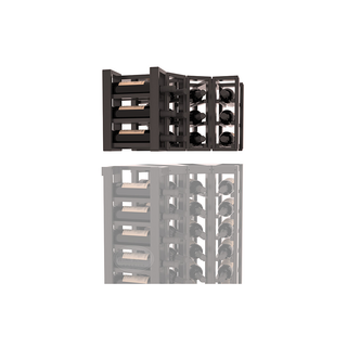 Elementcollection 4 Column Corner Wood Wine Rack Extender Black Stained